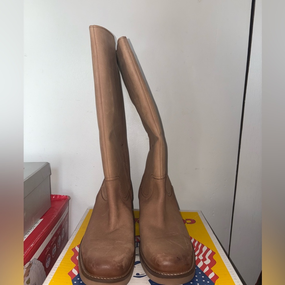 Women’s Lucky Brand Tan Leather Knee-High Boots size 10M - Picture 2 of 7